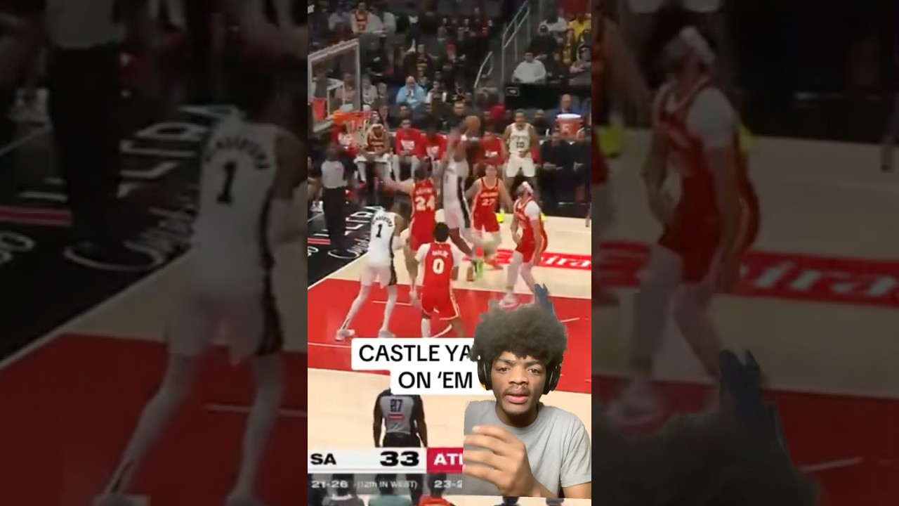 Did Stephon Castle POSTERIZED HIM?! 😮👀#shorts #nba #spurs