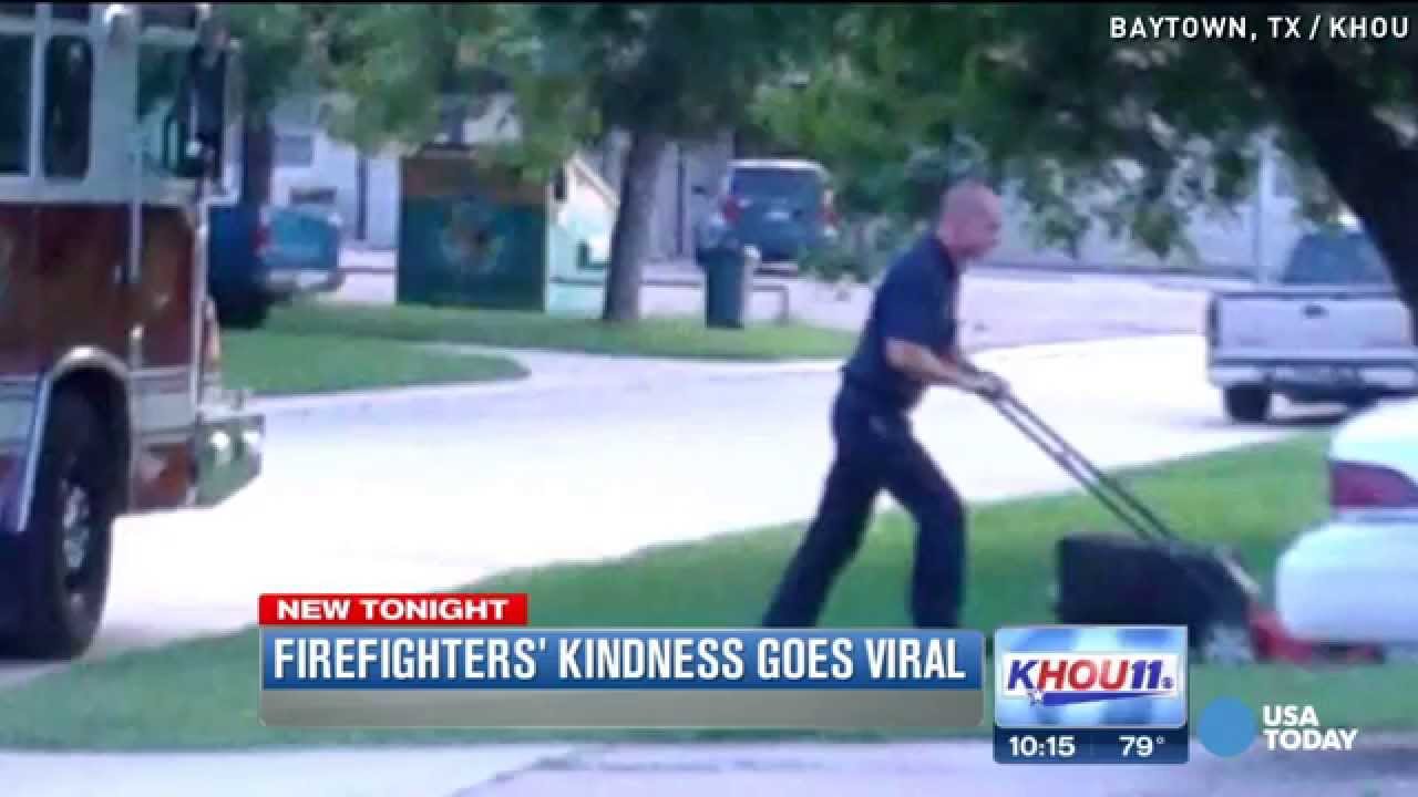 Firefighters' act of kindness goes viral