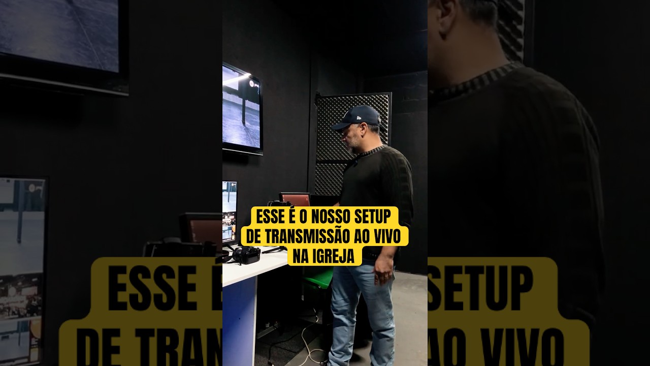 Nosso setup de transmiss&atilde;o ao vivo na igreja &mdash; Simples e eficiente! 🔧📱 #midiadeigreja #live