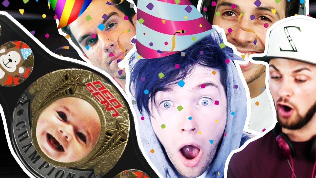 DanTDM vs. Ali A vs.  Chris Danger vs. N60Sean | WWE 2K18 | Birthday Championship