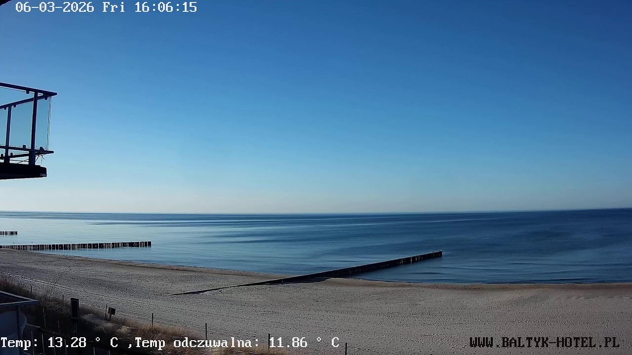 Plaża w Niechorzu na żywo z kamery