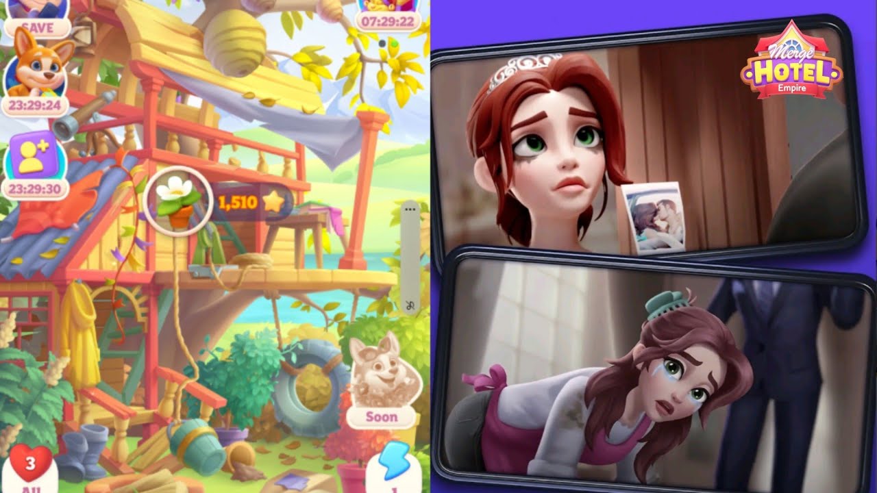 Merge Hotel Empire : Tree House | Part 97  🏡🪵