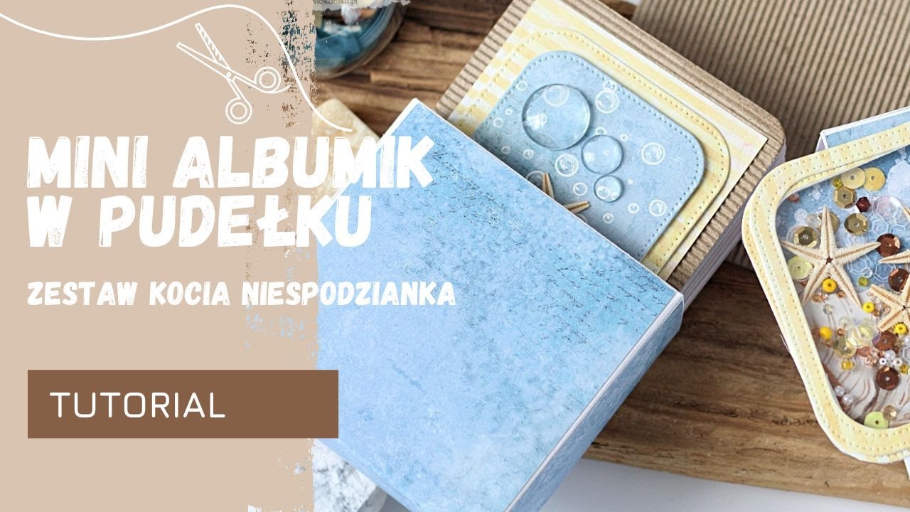 Wakacyjne wspomnienia - kurs na mini albumik. Kurs przygotowany dla sklepu Zielone Koty. (2023)