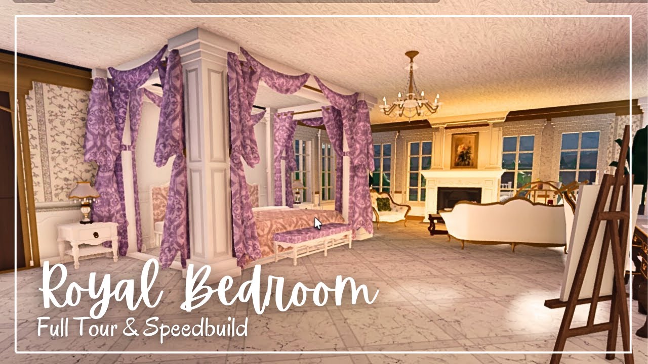Pink Princess Bedroom & Bathroom | Build Hacks | Tour & Speedbuild | Bloxburg Castle Build