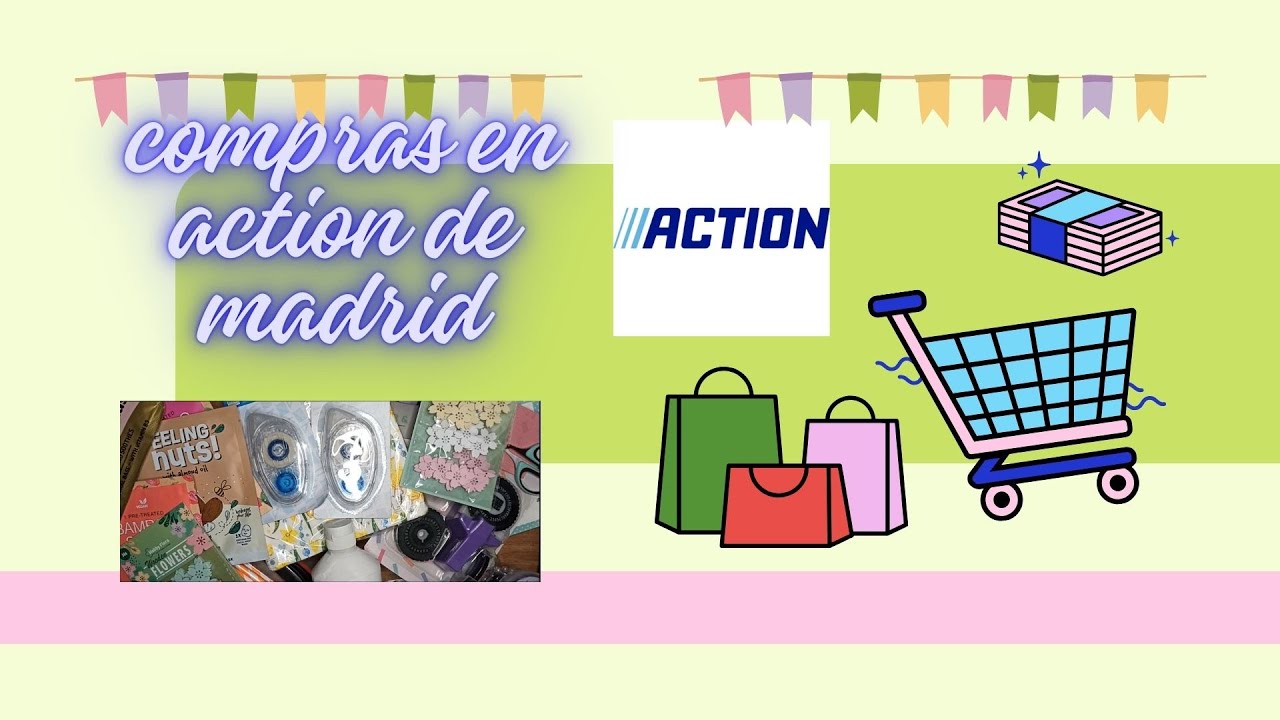 COMPRAS EN ACTION DE MADRID#compras #scrap #manualidades