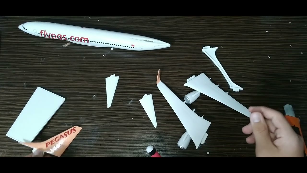 pegasus b737-800 1/100 maket uçak kutu açılımı ve kurulumu