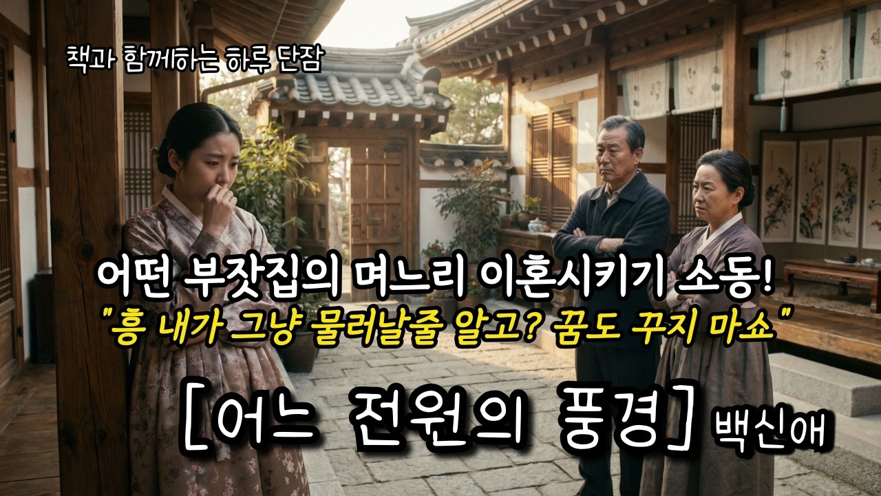 어떤 부잣집의 며느리 이혼시키기 소동! 