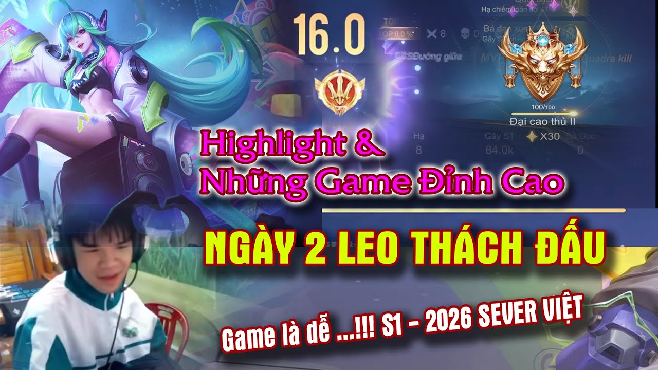 Highlight Và Hành Trình Từ Tinh Anh Lên Thách Đấu Ngày 2 Với Bộ Siêu Tập Tướng Chuẩn Meta Cực Mạnh!