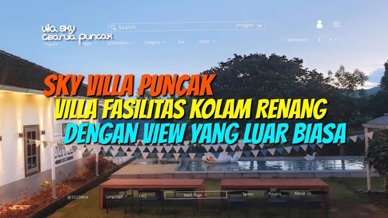 Villa Puncak Murah dan Bagus Fasilitas Kolam Renang Pribadi - Villa Sky