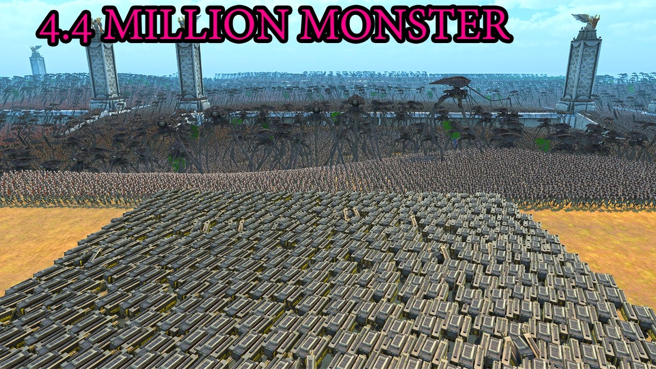 The Chaos HORDE: 4,400,000 MONSTERS vs ROYAL PANZER & T45 Shotgun!! UEBS 2