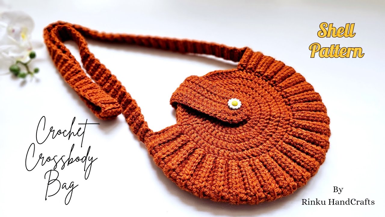 Crochet Crossbody Bag | Crochet Shoulder Bag Tutorial | Crochet Shell Cross Bag | Crochet Sling Bag
