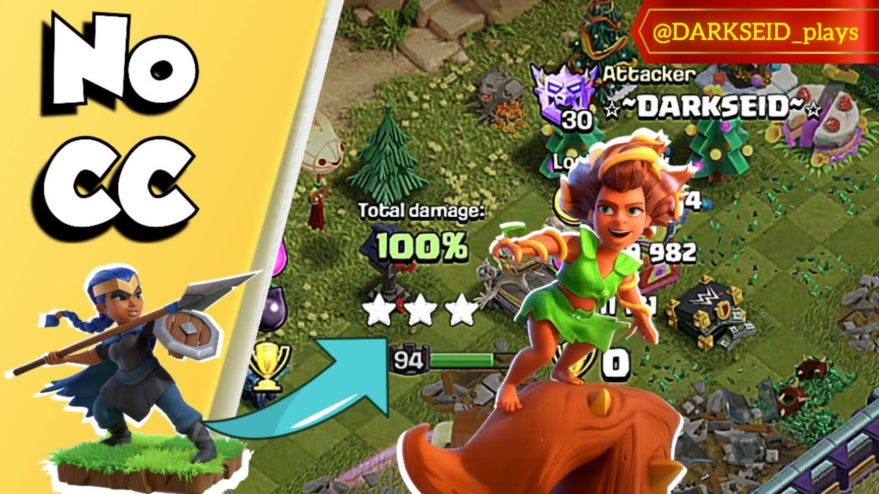EASY 3⭐️ any TH16 WITHOUT CC! | use RC Charge + Root Riders | DARKSEID plays