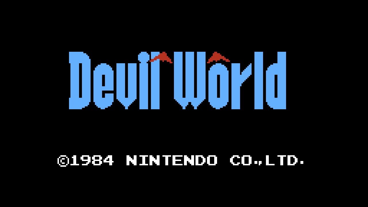 Devil World - Famicom Gameplay (デビル ワ-ルド)