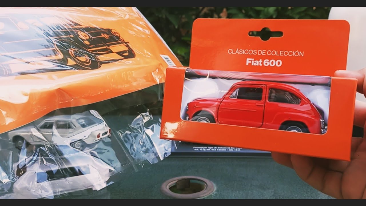 GRAN UNBOXING! FIAT 600! NUEVO! Clásicos de Colección de WELLY. Clarín! Miniatura. coche rojo.