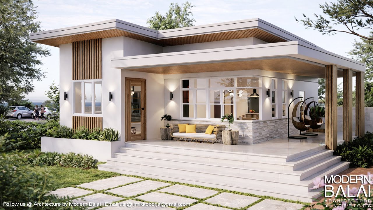 Simple and Elegant Modern Bungalow House Design | 2-Bedroom