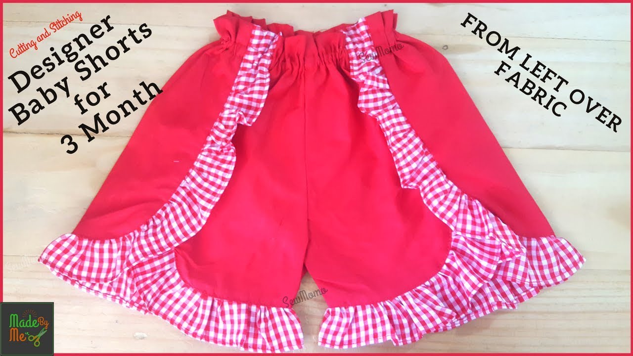 Designer Baby Shorts for 3 Month | Baby Shorts from left over fabric