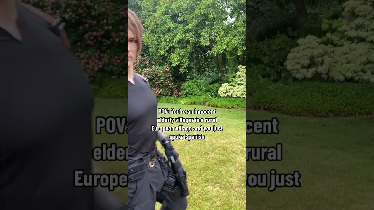 POV: you just spoke Spanish | RESIDENT EVIL 4 LEON KENNEDY COSPLAY #SHORTS