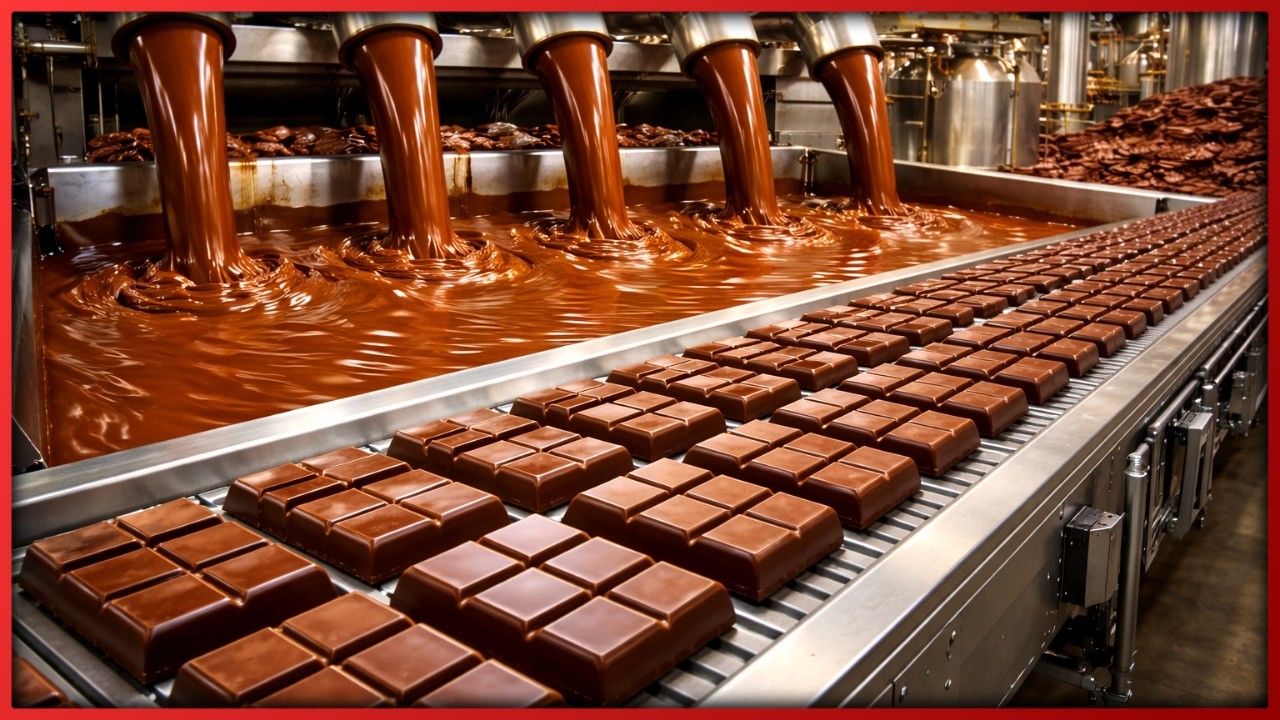 Así se Fabrican MILLONES de CHOCOLATES al Día en una MEGA FÁBRICA | Proceso Completo