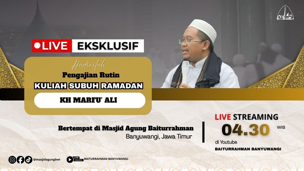 🔴LIVE KAJIAN KULIAH SUBUH RAMADAN | KH. MARFU ALI