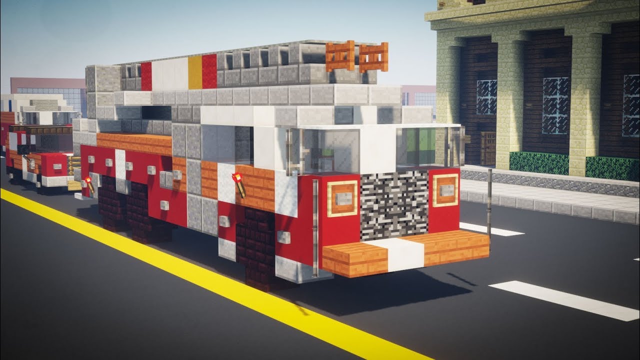 Minecraft NYC FDNY Aerial Ladder Fire Truck Tutorial