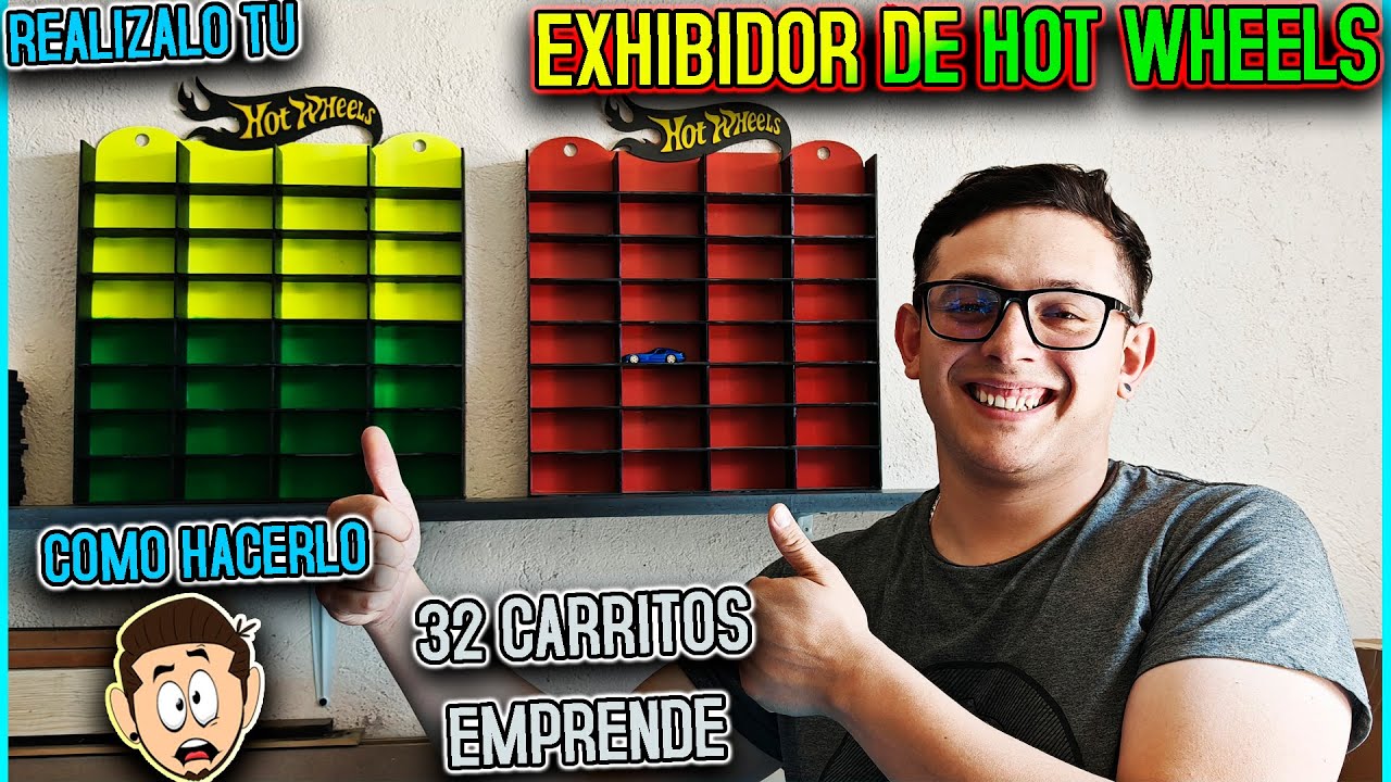 COMO Hacer EXHIBIDOR DE HOT WHEELS ✅| Organizador | REPIZAS PARA CARRITOS #wallypeimbert #hotwheels
