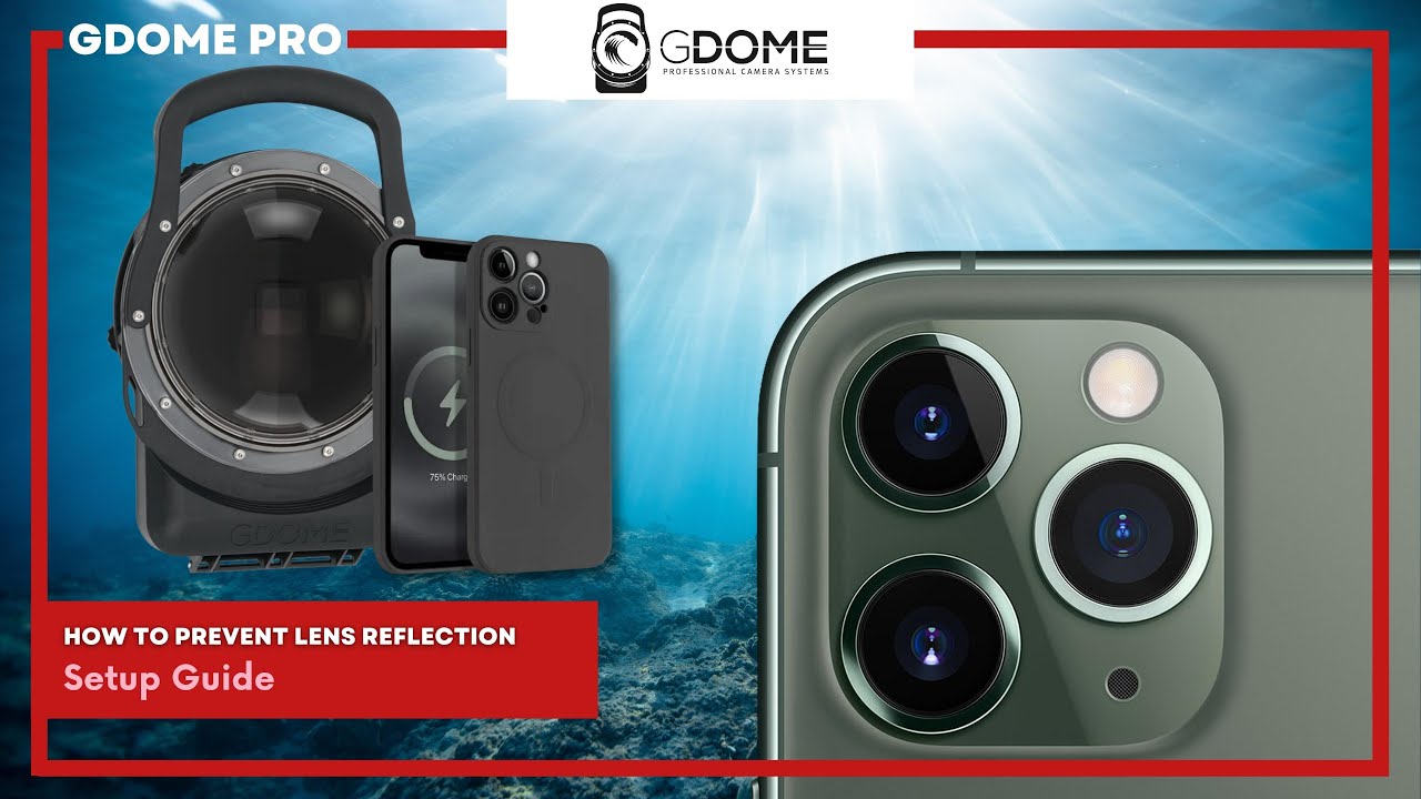 GDome Mobile 3 and 2 underwater dome case: How to prevent lens reflections within the dome port