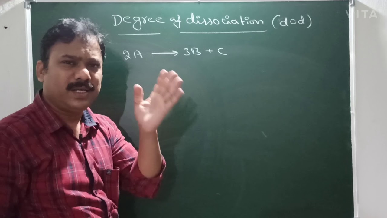 Degree of dissociation || chemical equilibrium -3 || English and Telugu