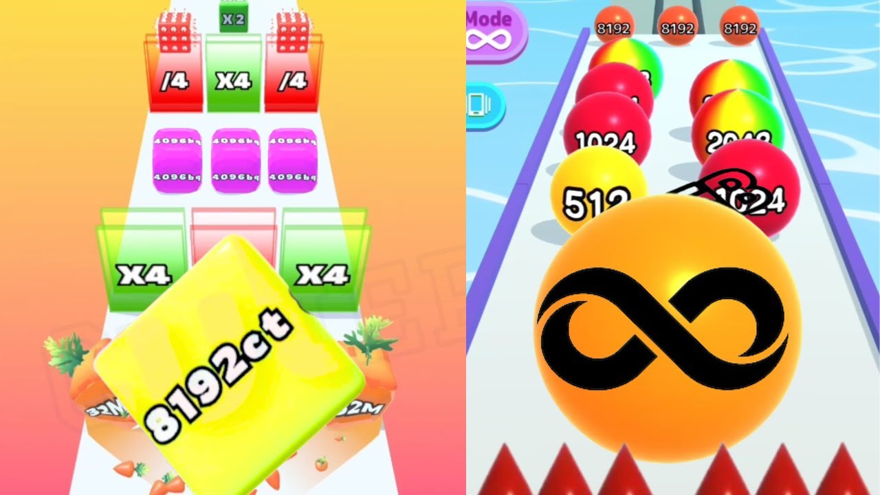 Live: New High Score in Infinity Mode [ 8192CT ] : Jelly Run 2048 vs Ball Run 2048 Infinity