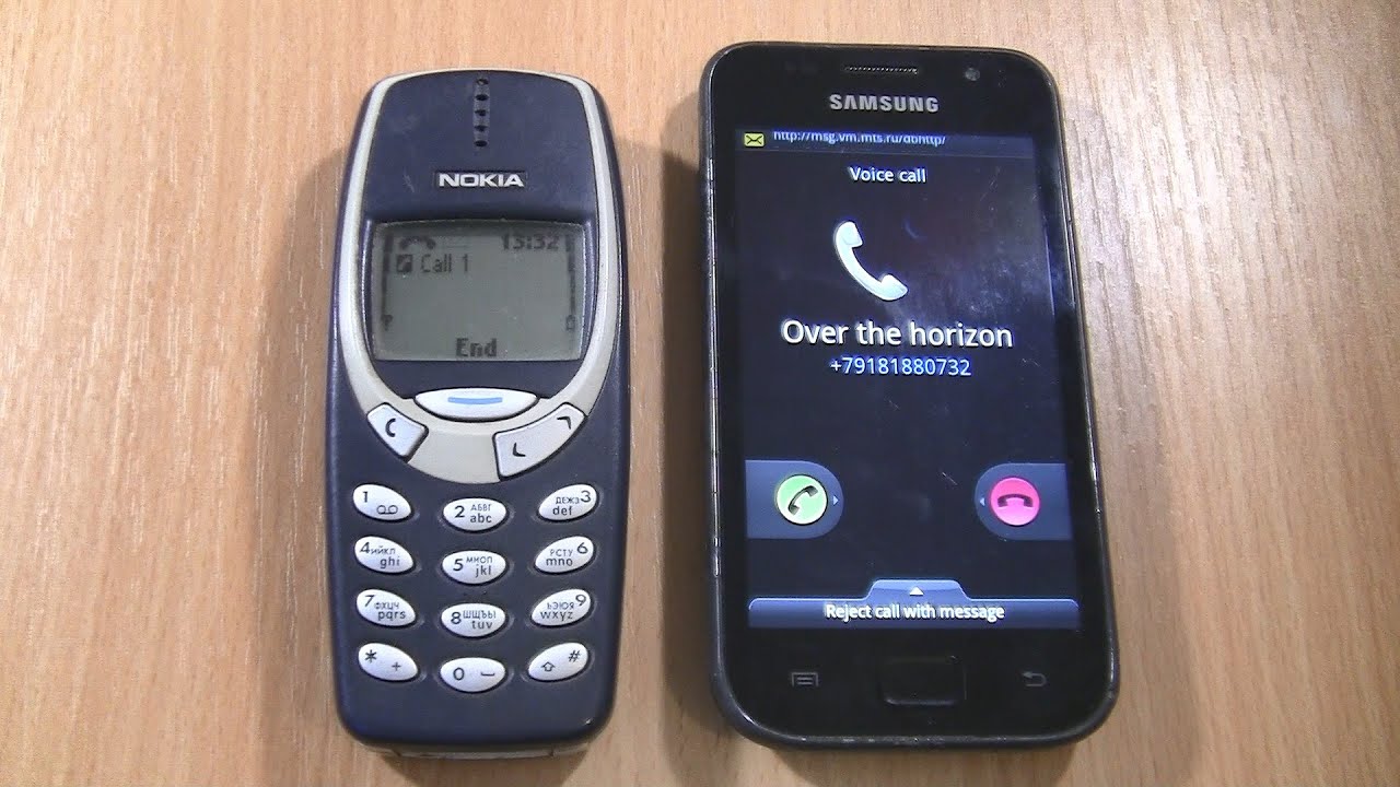 Samsung S1  Over the Horizon Incoming call &Nokia 3310 Outgoing call at the Same Time