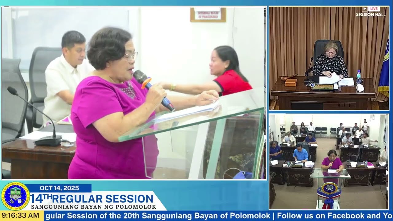 The 14th Regular Session of the 20th Sangguniang Bayan of Polomolok