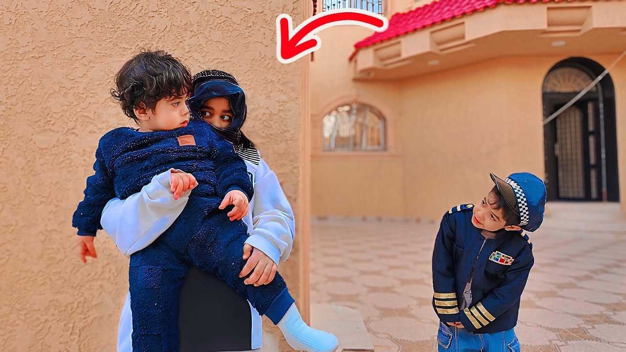 الشرطي يمسك الحرامي  وينقذ البيبي !!