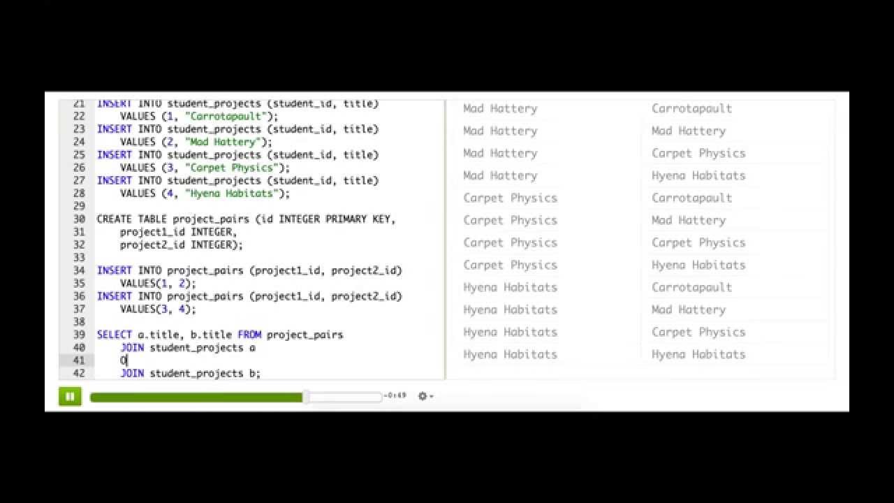 Combining multiple joins | Computer Programming | Khan Academy