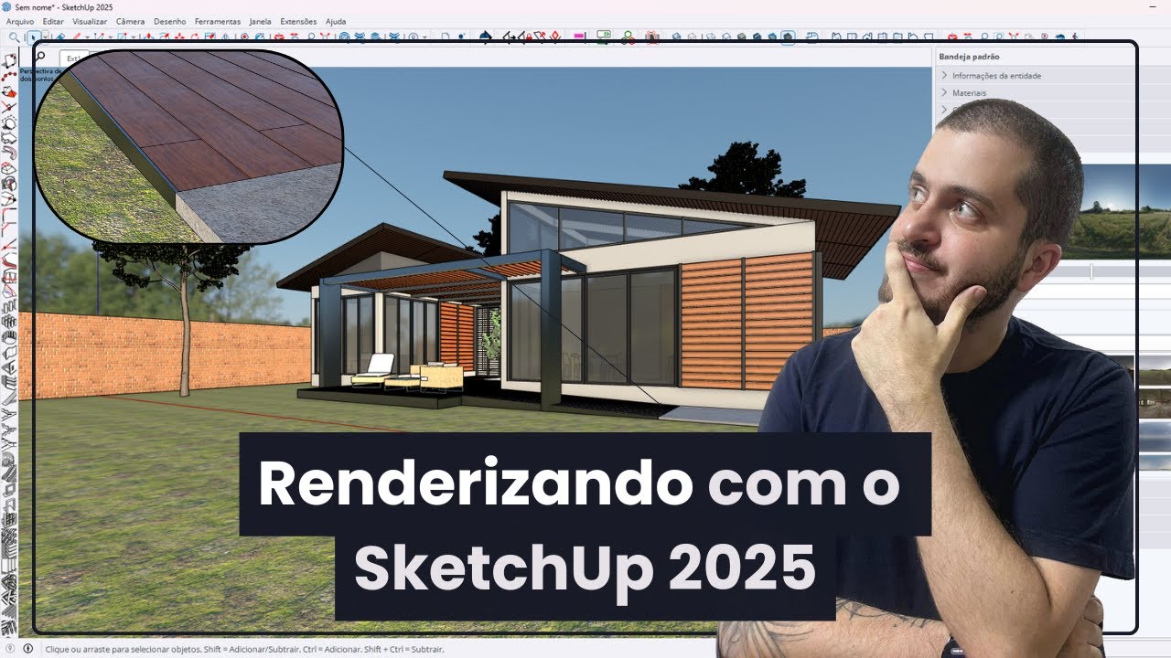 Renderização no SketchUp 2025 - Testando as novidades da versão