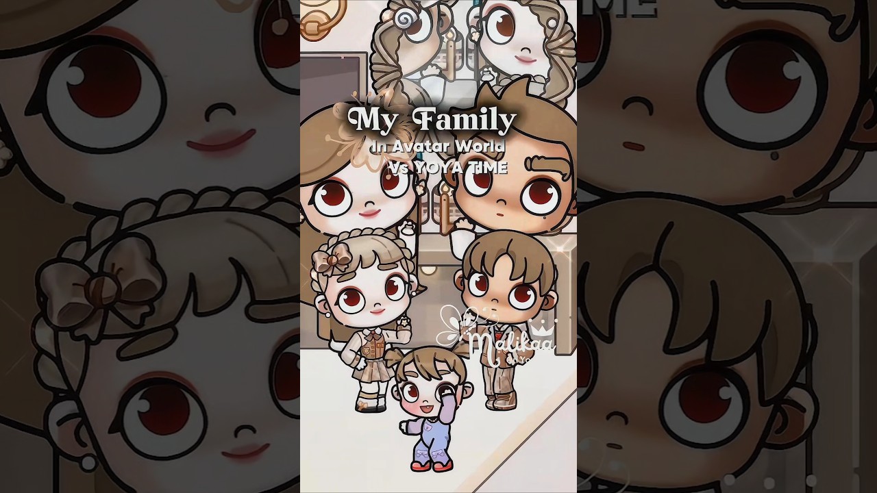 MY FAMILY IN AVATAR WORLD VS YOYA TIME | KAYRA'S POV | KINAN FAMILY #avatarworld #yoyatime