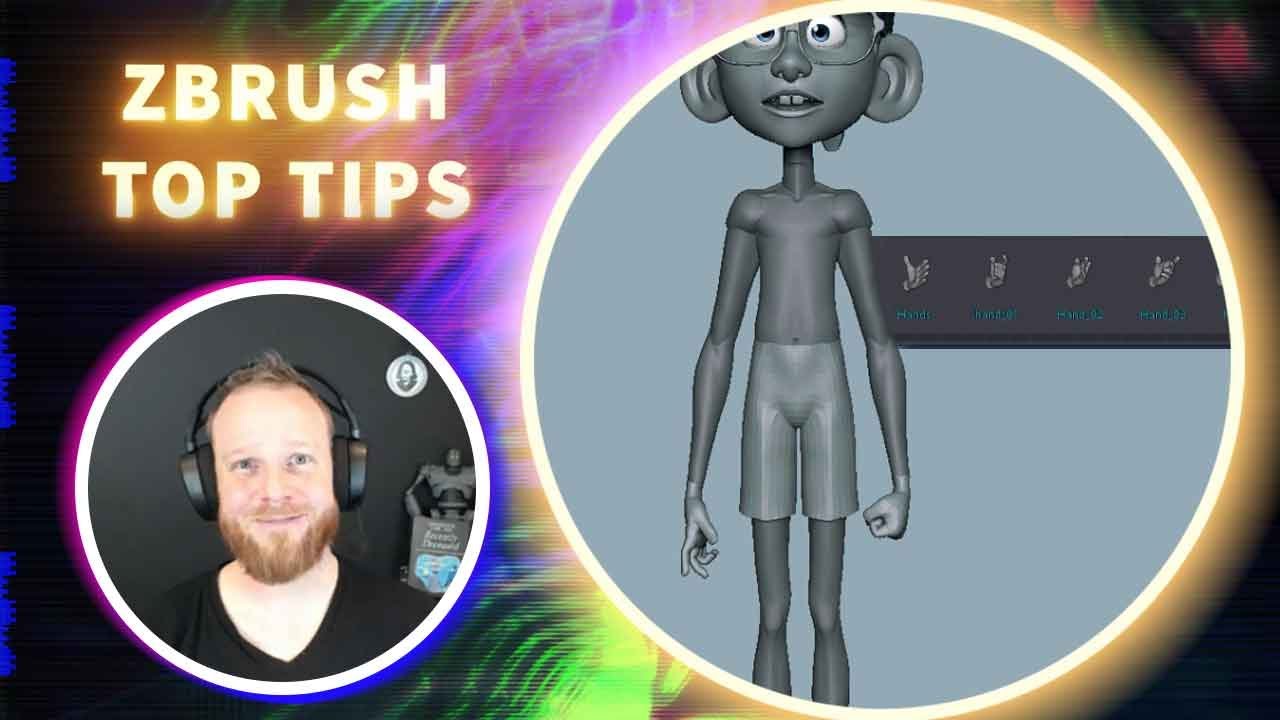 Pose and Create Hands as an Insert Mesh Brush - ZBrush Top Tips - Matt Thorup
