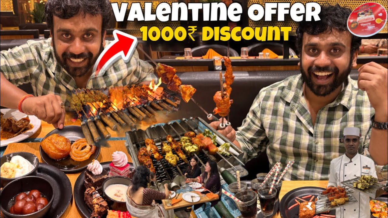 Valentine Offer Bbq Company, अनलिमिटेड मटन, चिकन, तंदूर, Street Food, Sweets & Bar, JeevChatora