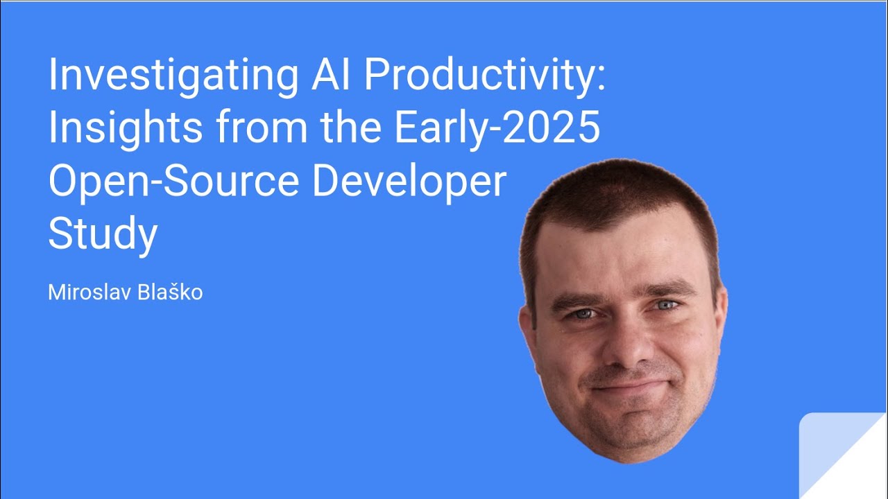Miroslav Bla&scaron;ko:  Investigating AI Productivity: Insights from the Early-2025 Developer Study