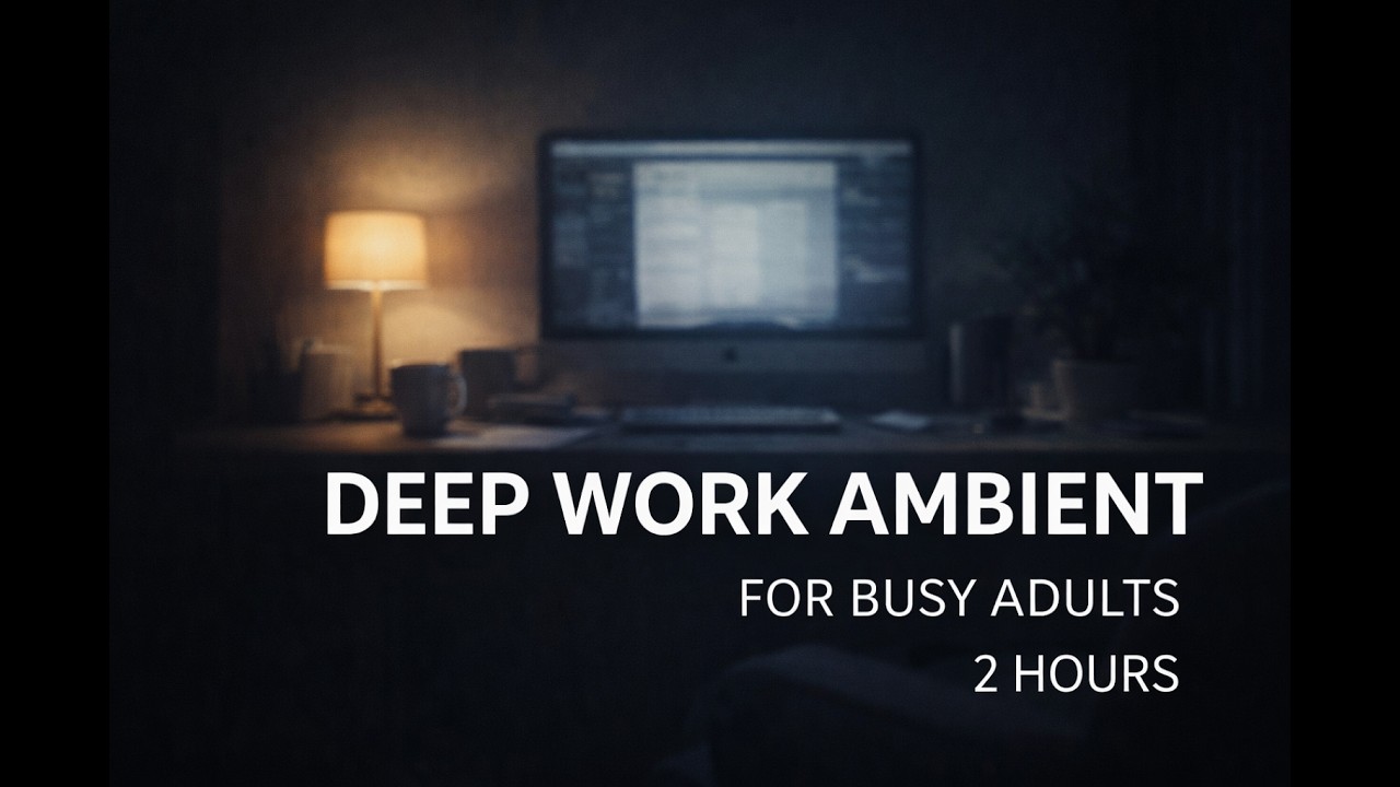 Deep Work Ambient for Busy Adults (2 Hours) | Dark Focus Music for Productivity