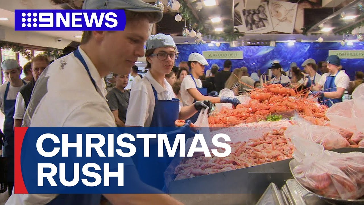 Thousands flock to markets in last-minute Christmas rush | 9 News Australia