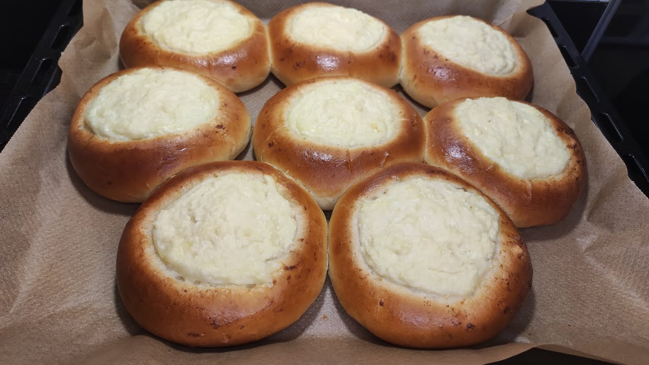 ВАТРУШКИ С ТВОРОГОМ/ Сдобное дрожжевое тесто и вкусная начинка/