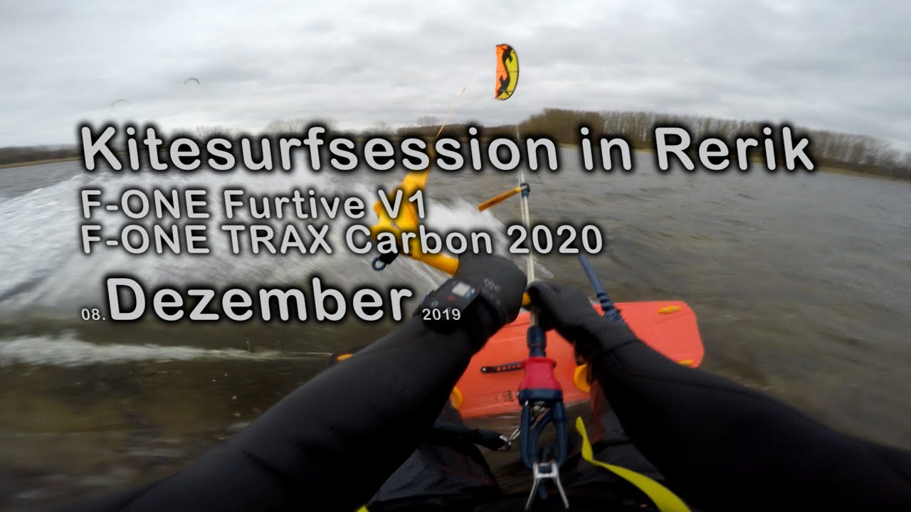 F-ONE Furtive +  F-ONE Trax Carbon 2020 - Kitesurfsession Rerik/Salzhaff Dezember 2019