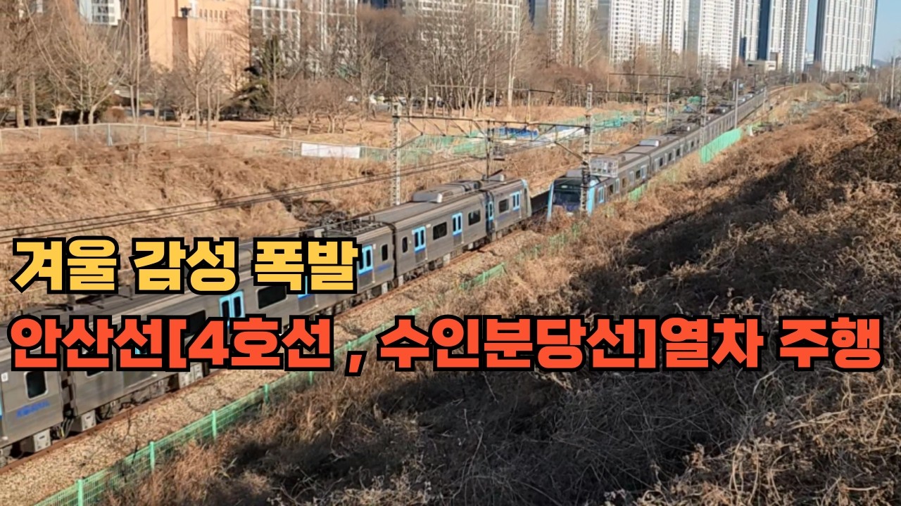 겨울 감성 그대로 안산선[4호선, 수인분당선] 열차 주행