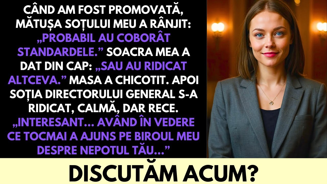 Au Batjocorit Promovarea Mea La Masă—Apoi Soția CEO-ului Le-a Demascat Nepotul