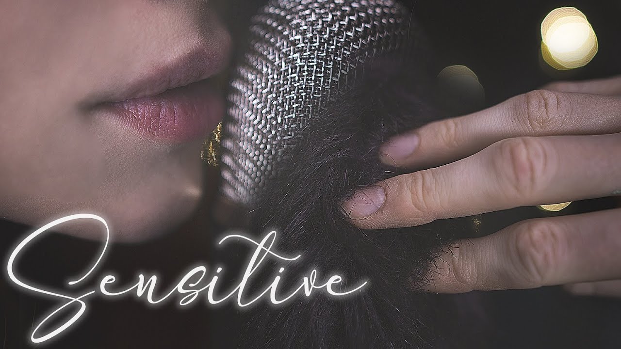 ASMR - SENSITIVE & UPCLOSE | Clicky mouth sounds, fluffy mic touching