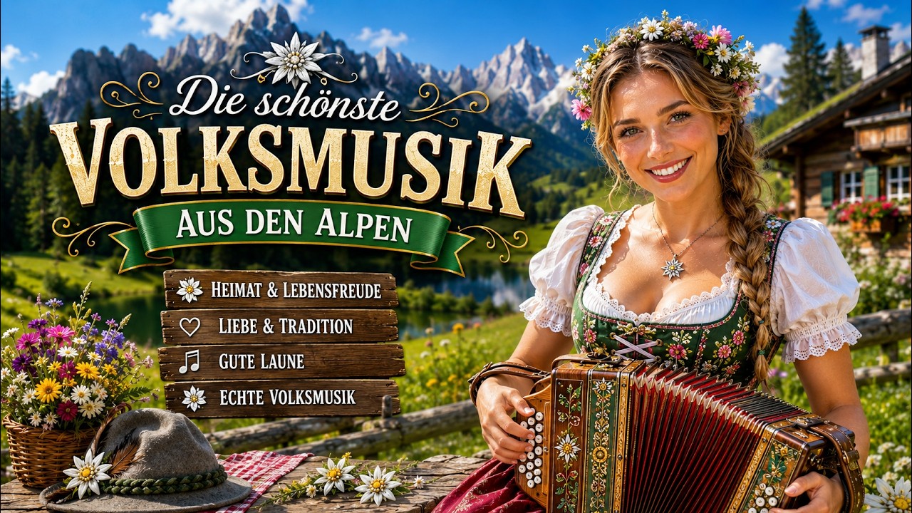 Die Sch&ouml;nste Volksmusik aus den Alpen 2026 🌼 Alpenhits, Heimatlieder & Gute Laune
