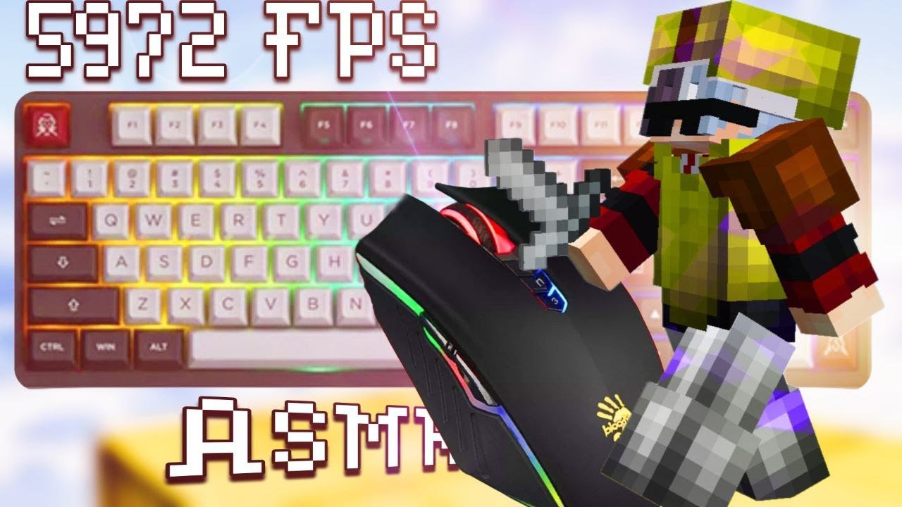 KEYBORD AND MOUSE SOUNDS ASMR BEDWARS .... AGERAPVP.CLUB