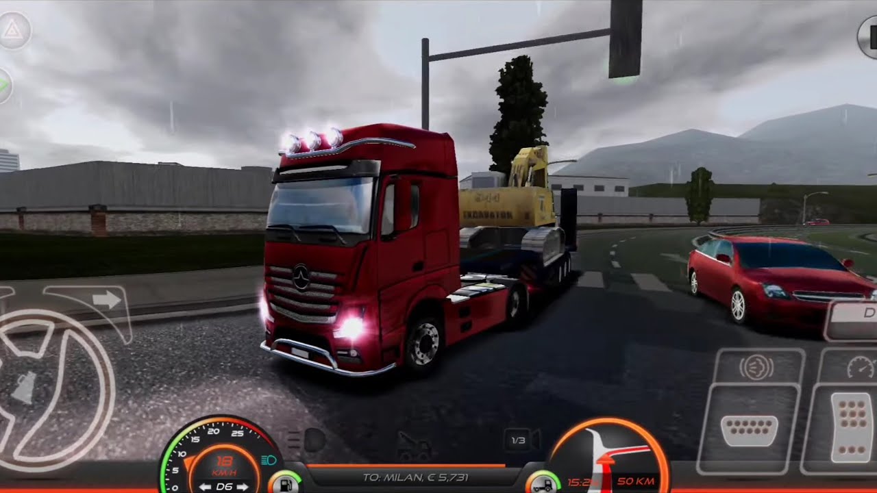 Mercedes Benz Actros 2653 6x4 - Transport Excavator [Truck Simulator:Europe 2]