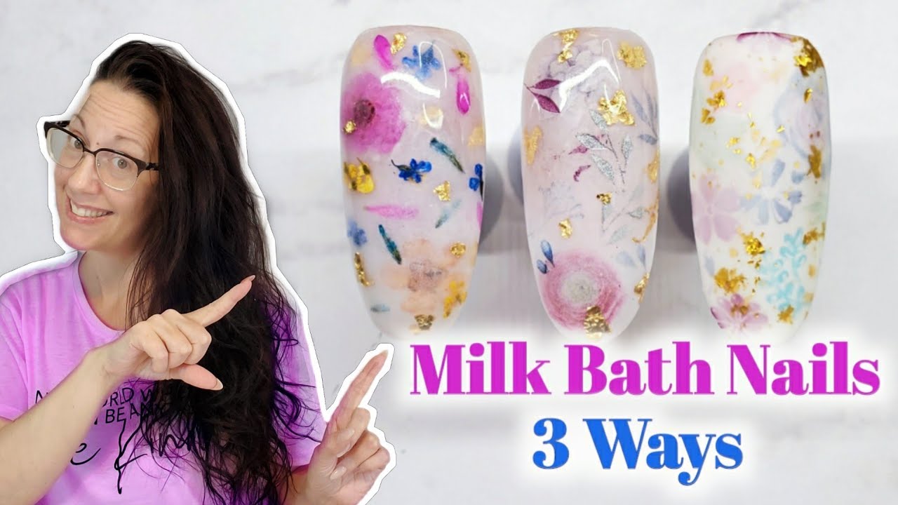 TUTORIAL TIME ~ MILK BATH NAIL DESIGN - 3 WAYS