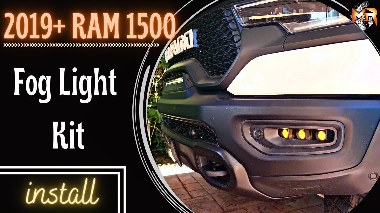 Установка комплекта двухфункциональных противотуманных фар RAM 1500 от M&R Automotive — 2019 2020...