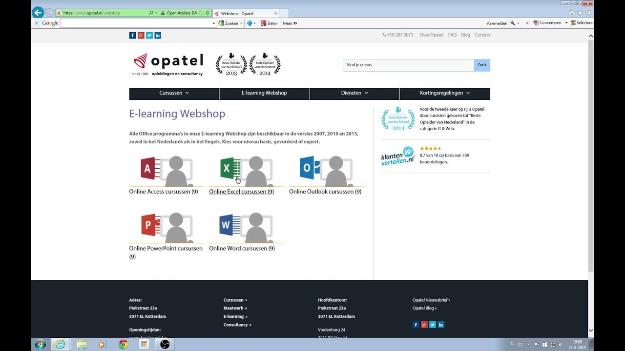 Office E-learning bij Opatel